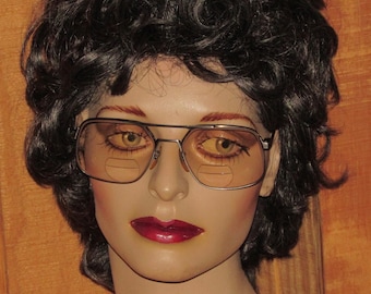 Vintage 70s Neosilver Gold Aviator Glasses Frames Made in Japan 52-17